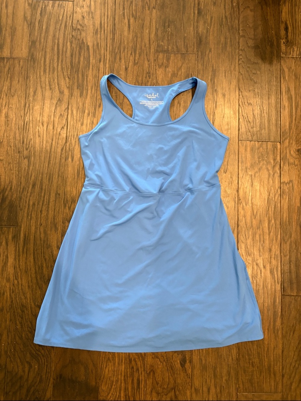 Isabel Maternity Blue Racerback Athletic Dress
